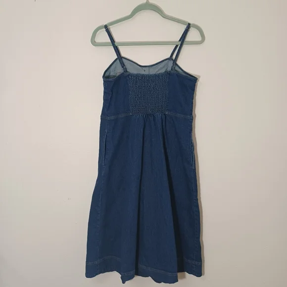 Universal Thread Denim Midi Corset Dress Dark Wash - Picture 7 of 8